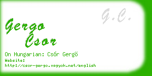 gergo csor business card